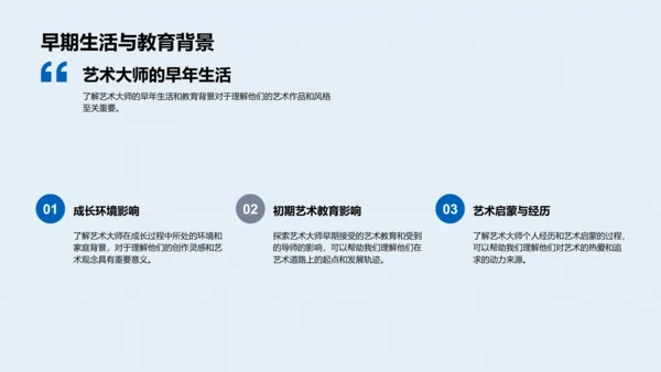 艺术大师生涯解析PPT模板