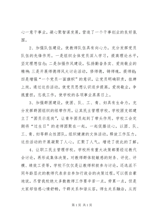 学校抓党建工作特色品牌创建总结.docx