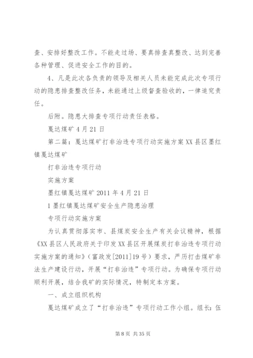 戛达煤矿安全生产隐患治理专项行动实施方案.docx