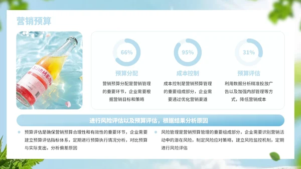 浅蓝色简约风饮品行业商业计划书