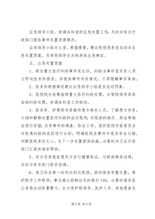 重大医疗纠纷事件应急处置预案.docx