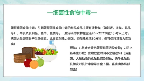 绿色小清新展板风食品安全与卫生食品安全人人有责主题PPT模板
