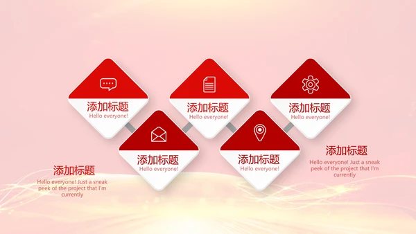 红色喜庆公司年会年终工作总结汇报商务通用PPT动态模板