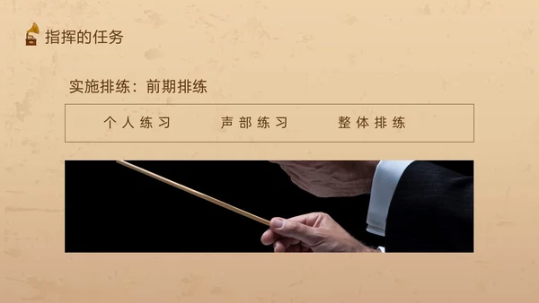 棕色复古怎样指挥唱歌PPT模板宣传PPT动态PPT