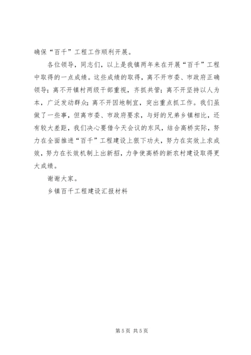 乡镇百千工程建设汇报材料.docx