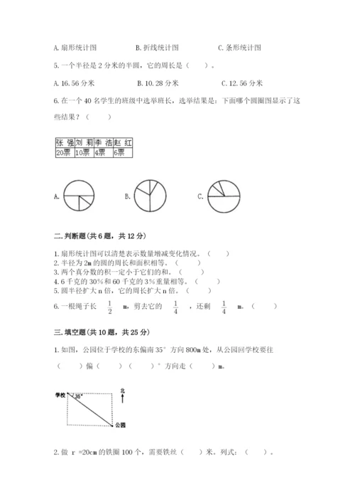 人教版六年级上册数学期末测试卷精品（能力提升）.docx