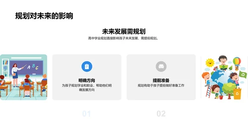 家长助力学业规划PPT模板