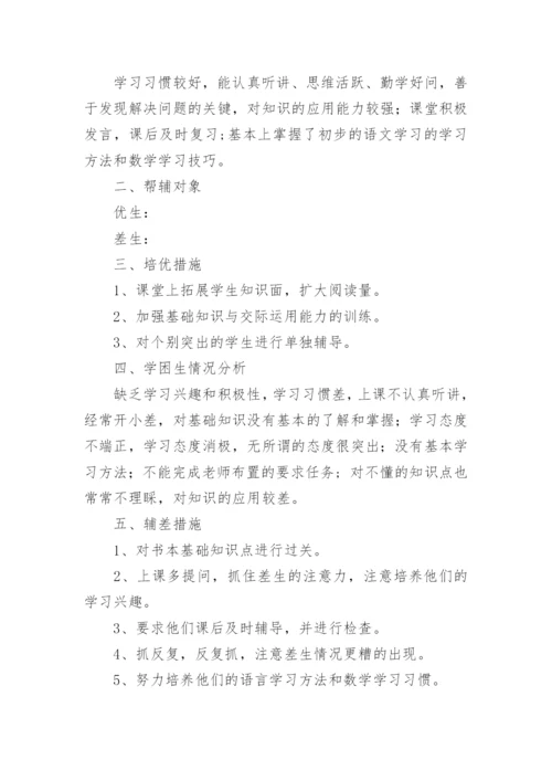 高中培优辅差工作计划.docx