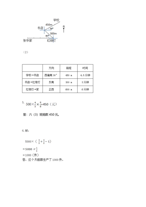 人教版六年级上册数学 期中测试卷精品（b卷）.docx