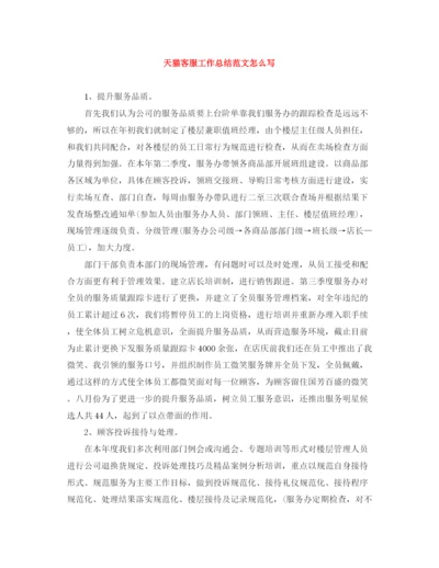 精编之天猫客服工作总结范文怎么写.docx