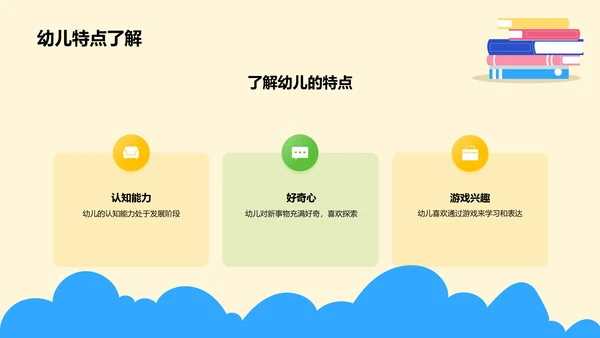 黄色卡通插画激发幼儿学习的火花PPT模板