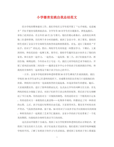 精编之小学德育实践自我总结范文.docx