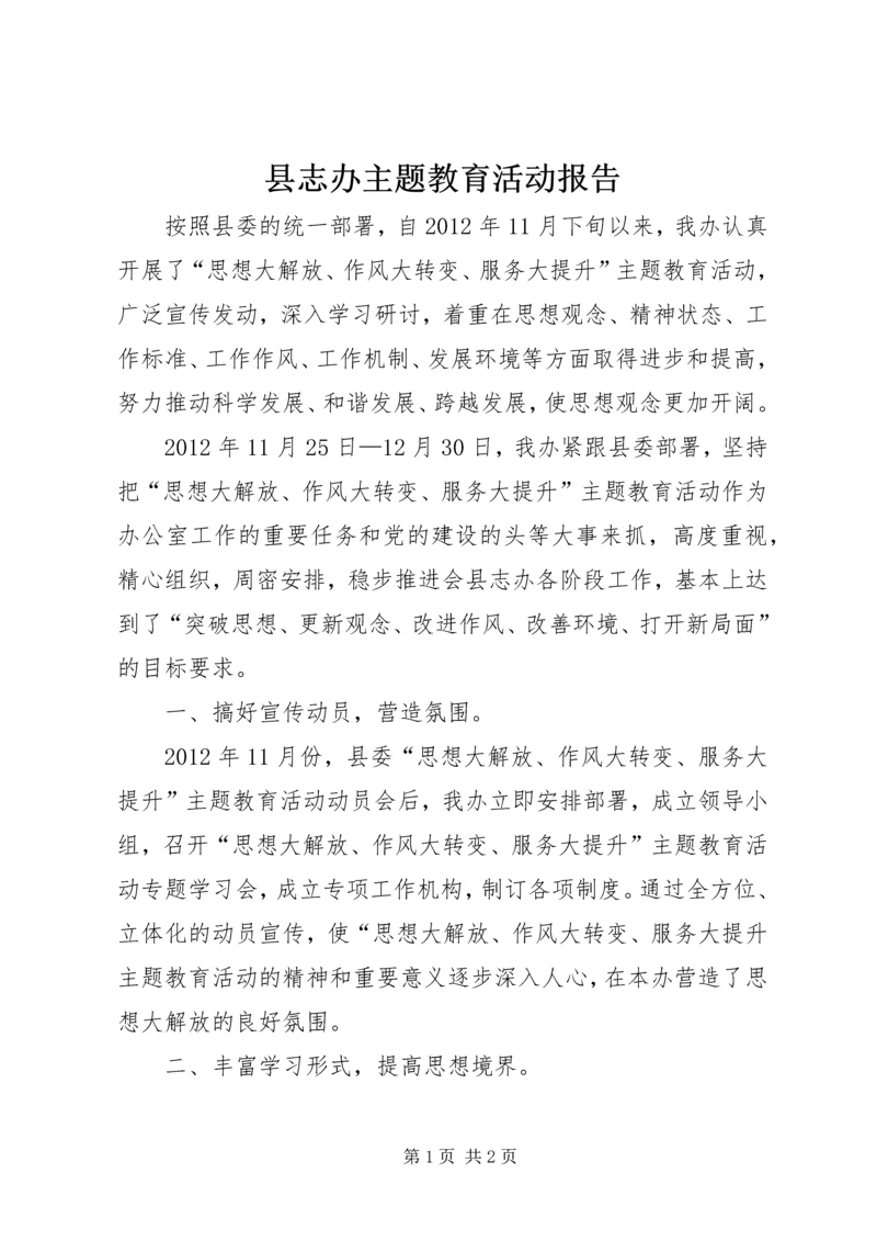 县志办主题教育活动报告.docx