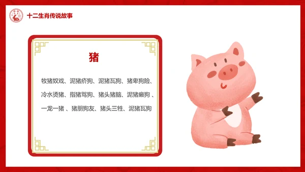 十二生肖介绍ppt模版