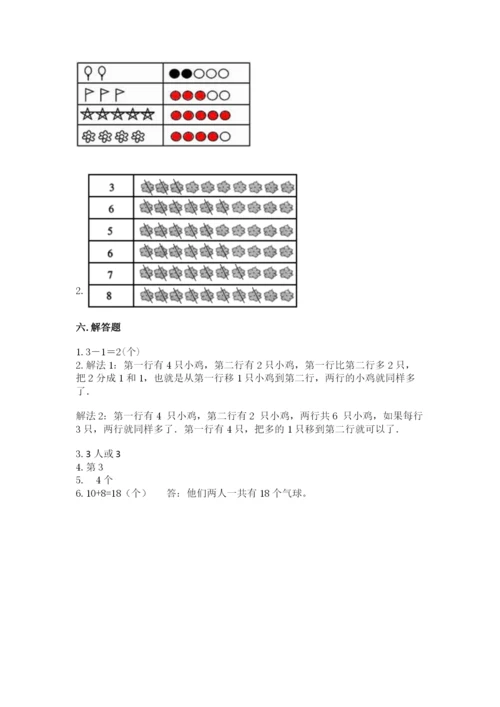 北师大版一年级上册数学期末测试卷【达标题】.docx