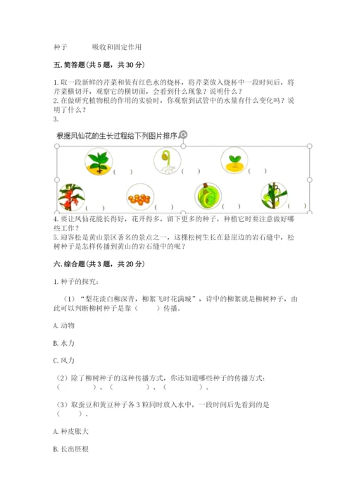 教科版四年级下册科学第一单元《植物的生长变化》测试卷标准卷.docx