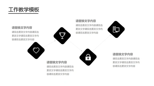 黑色简约风工作教学PPT模板