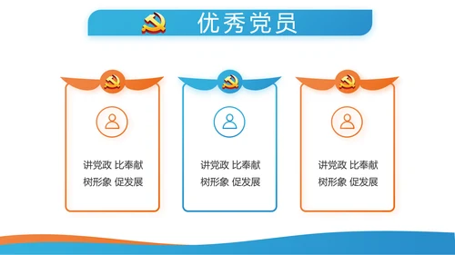 大气蓝色党支部党建学习教育微党课动态PPT