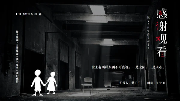 《白夜行》读书分享通用PPT模板