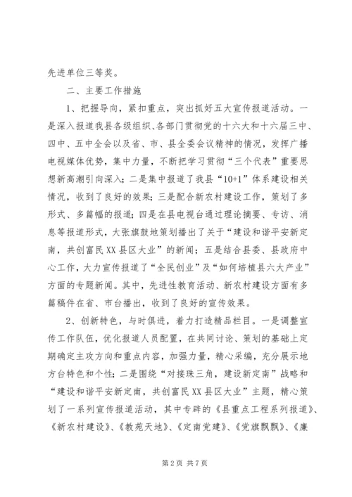 县广播电视局宣传思想工作汇报材料 (2).docx