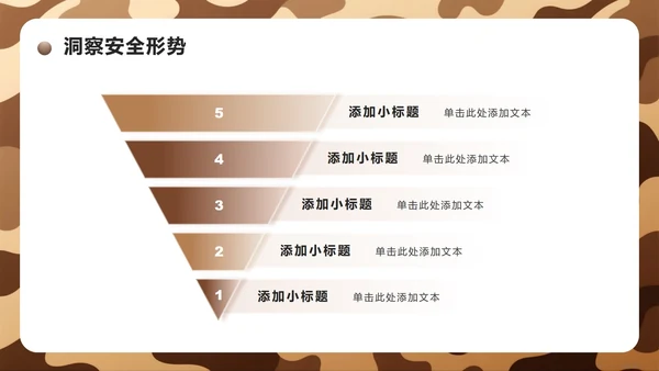 棕色迷彩实景国防主题教育班会课件PPT模板