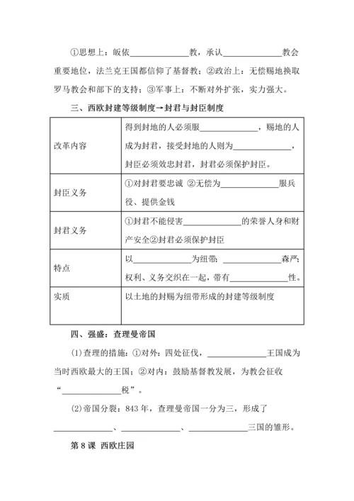 九年级上册历史基础知识过关挖空版.docx