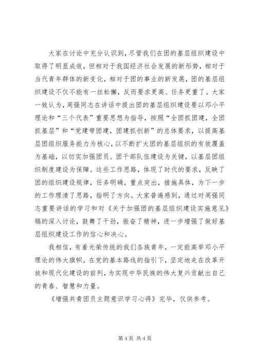 增强共青团员主题意识学习心得体会.docx