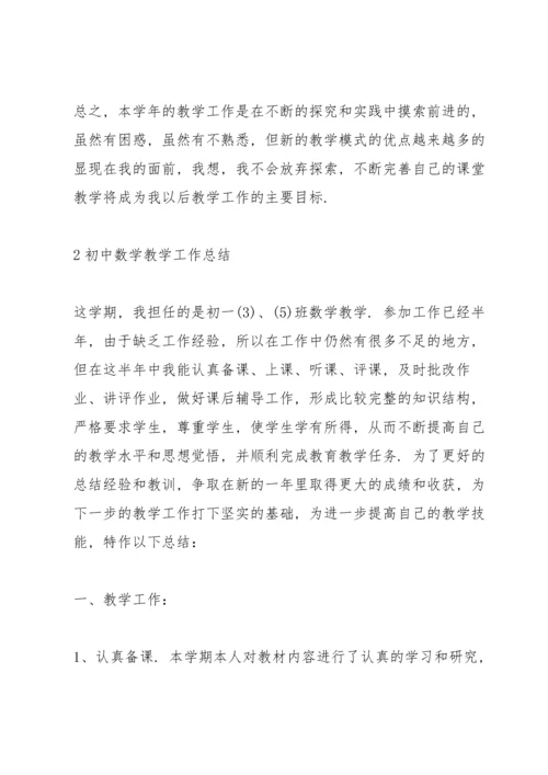 初中数学教学工作总结5篇.docx