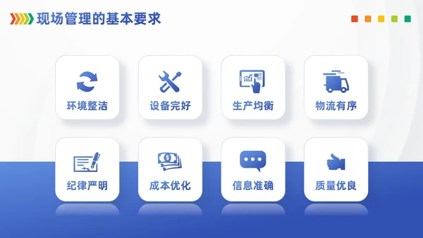 浅色模块现场管理5SPPT模版