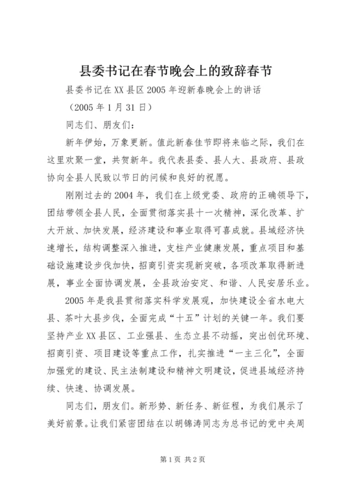 县委书记在春节晚会上的致辞春节.docx