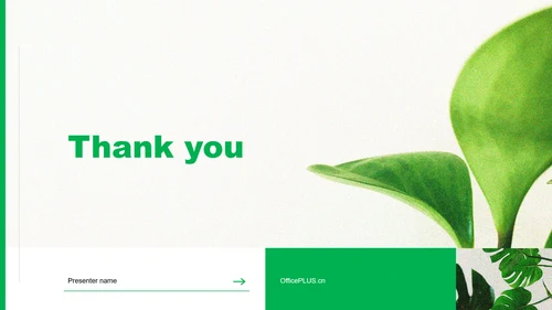 绿色清新风植物类总结汇报通用PPT主题
