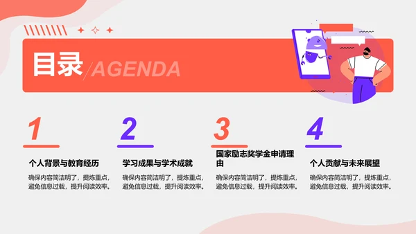 国家励志奖学金个人答辩PPT模板