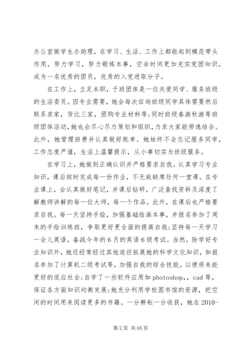 优秀共青团员事迹材料优选20篇.docx