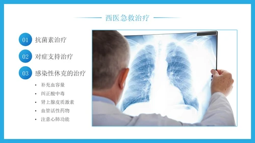 蓝色简约科技风重症肺炎医疗知识宣传PPT课件肺结核肺结节