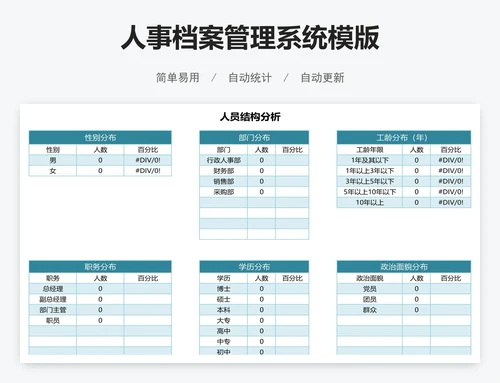 人事档案管理系统模版