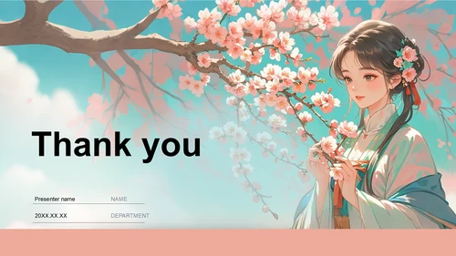 粉色插画风教育培训PPT主题