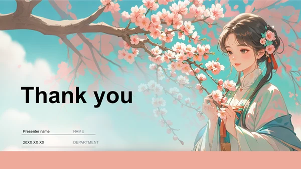 粉色插画风教育培训PPT主题