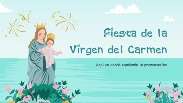 卡门圣母节介绍通用PPT模板