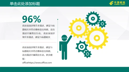 中国邮政储蓄银行工作汇报通用PPT模版