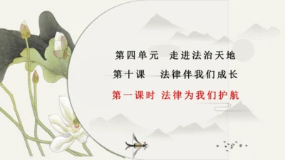第4单元第10课第1课时  法律为我们护航 教学课件 -统编版中学道德与法治七年级（下）