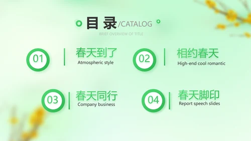 绿色清新春季旅游纪念册动态PPT模板