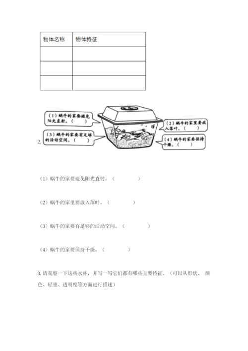 教科版一年级下册科学期末测试卷及完整答案（网校专用）.docx