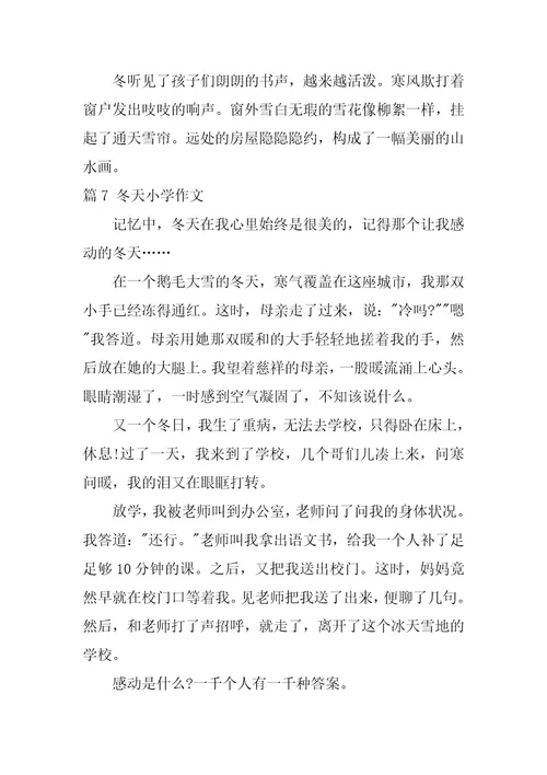2024年最新乡村的冬天小学作文500字篇