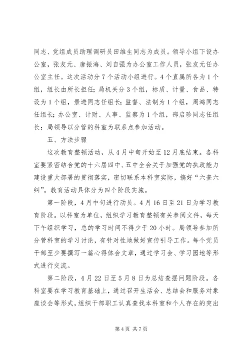 质监局机关开展改进作风提高效率整顿活动实施方案 (3).docx