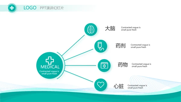 蓝色生物医药公司商业计划书动态PPT模板