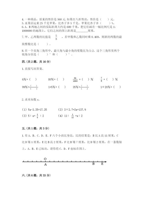 北京版数学小升初模拟试卷附答案（满分必刷）.docx