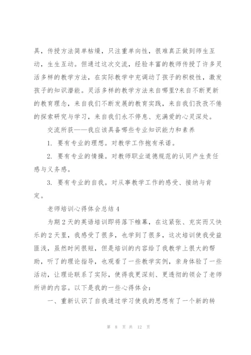 老师培训心得体会总结5篇.docx