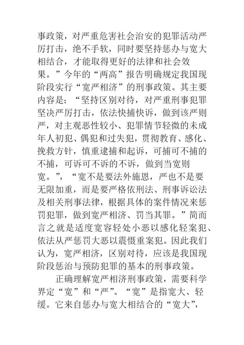 宽严相济刑事政策研究.docx