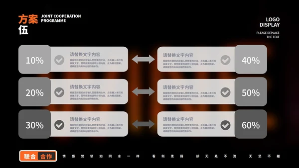 黑色科技风联合合作方案PPT模板