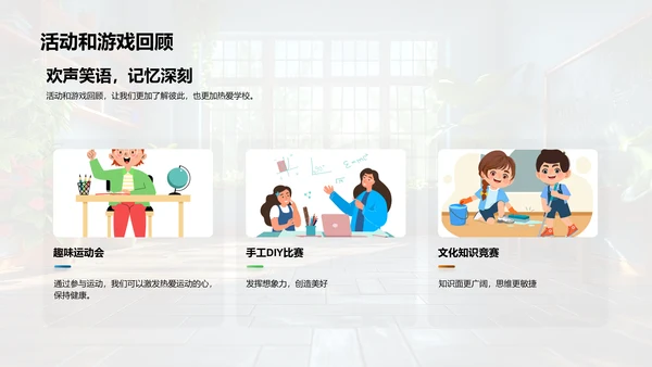 班会学习生活总结报告PPT模板